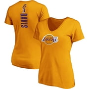 Women's Fanatics Anthony Davis Gold Los Angeles Lakers Team Playmaker Name \u0026 Number V-Neck T-Shirt